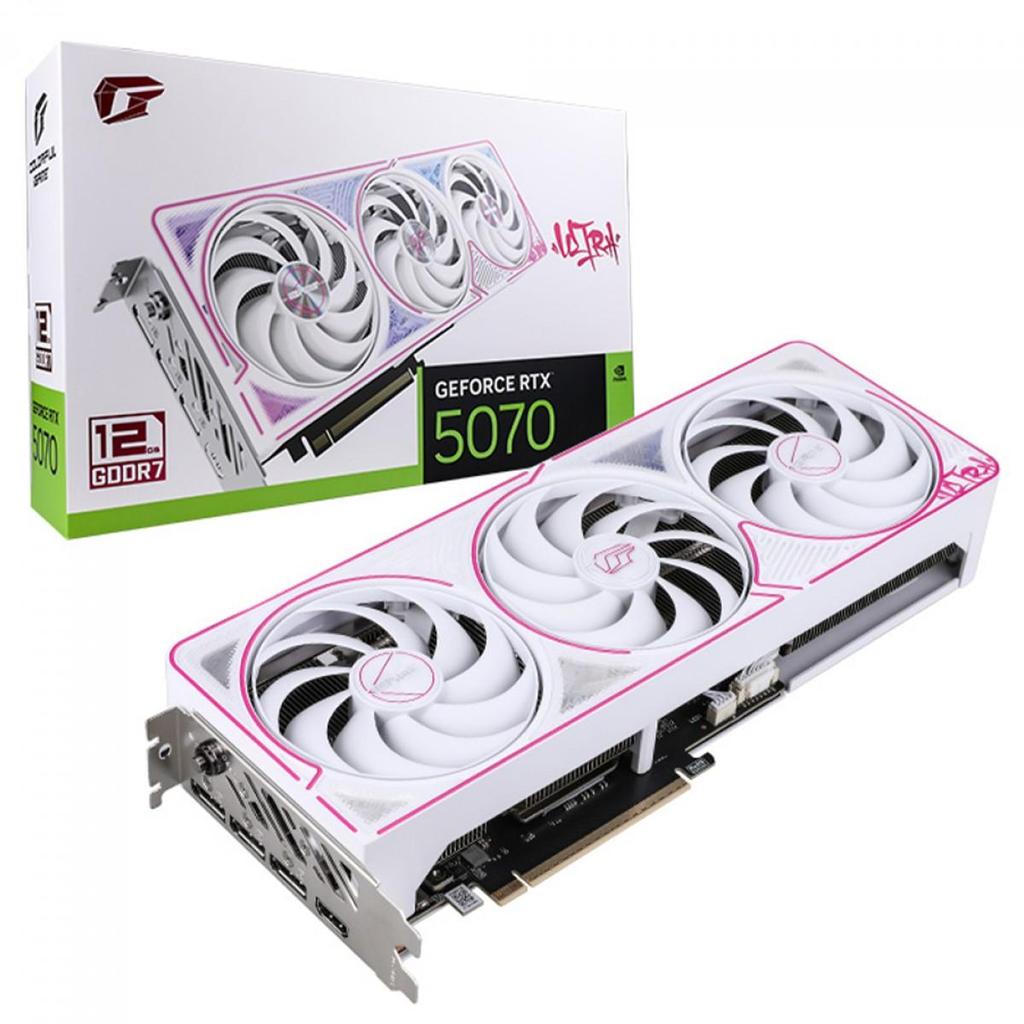 Placa de Vídeo Colorful iGame NVIDIA GeForce RTX 5070 Ultra W OC, 12GB, GDDR7, DLSS, Ray Tracing, White