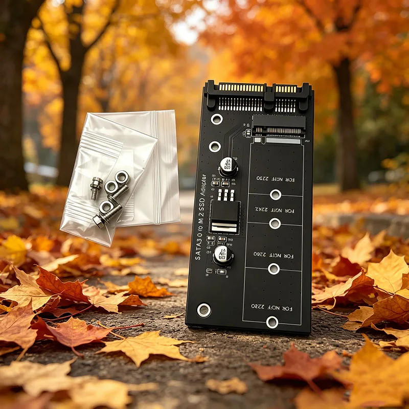 1 unidade de Placa Adaptadora de Alta Eficiência SATA M.2 SSD, Adaptador M2 para SATA3, Placa Adaptadora NVME SSD Atuali