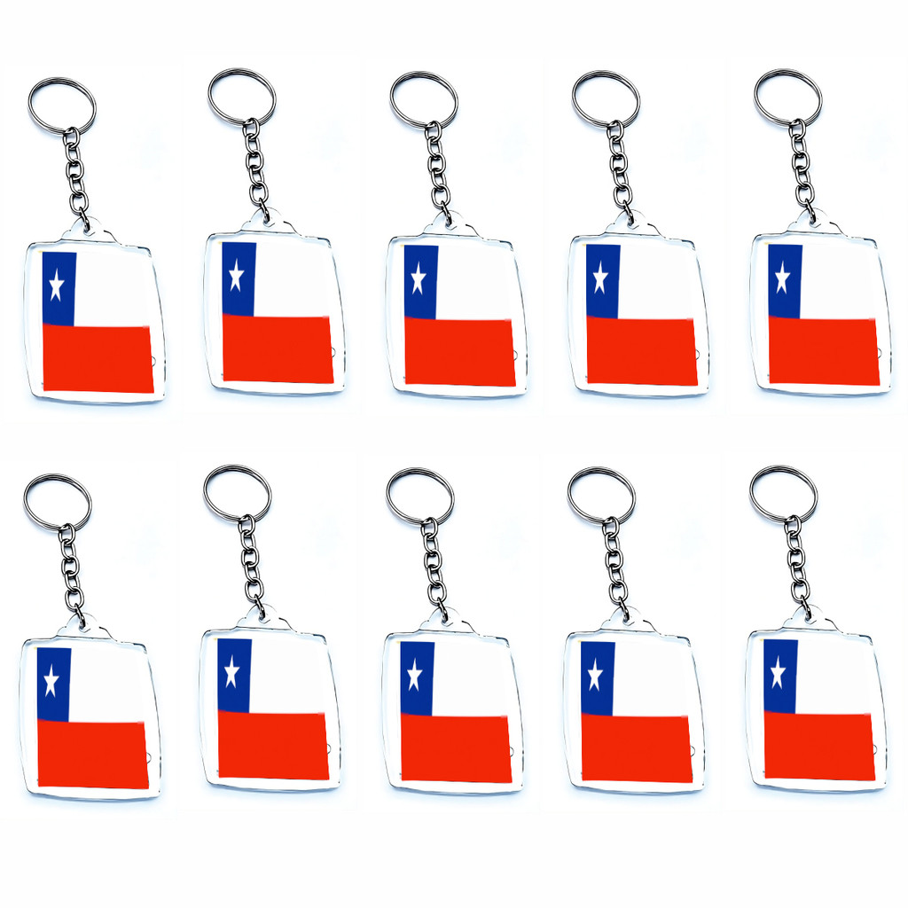 Kit 10 Chaveiros Chile Tema Países e Turismo — imagem 2 de 2