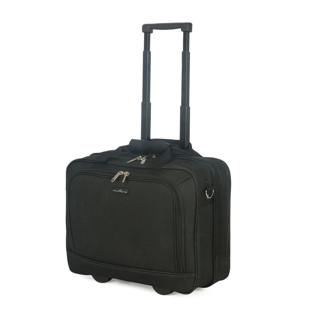 Pasta Piloto Mala Viagem Notebook 18" Bordo Rodinhas Executiva Unissex Preta - Noronha - Polo King — imagem 2 de 2