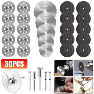 Kit 30 peças Disco Serra Circular Madeira Retifica E Furadeira Parafusadeira Conjunto de mini