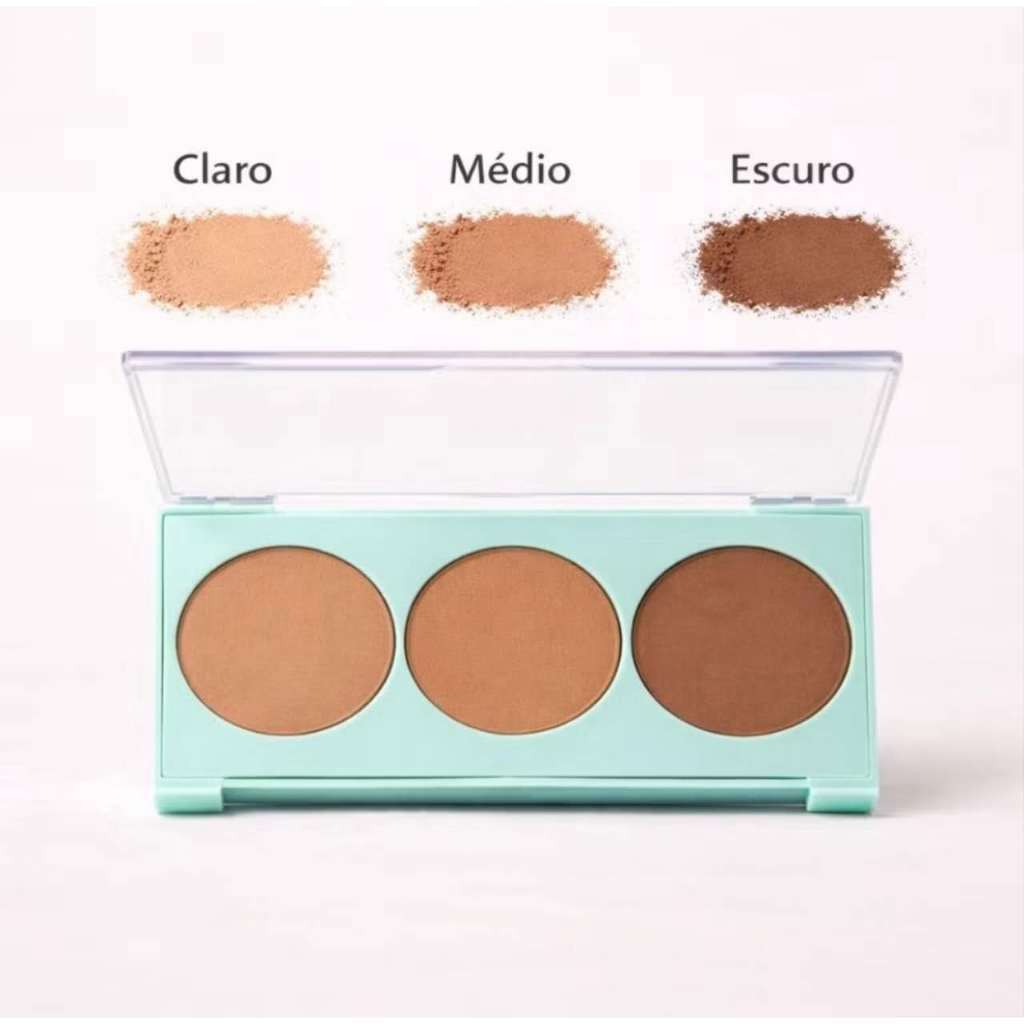 Contorno Facial Trio Dapop Retrô – 3 Tons Para Definir, Esculpir E Realçar O Rosto