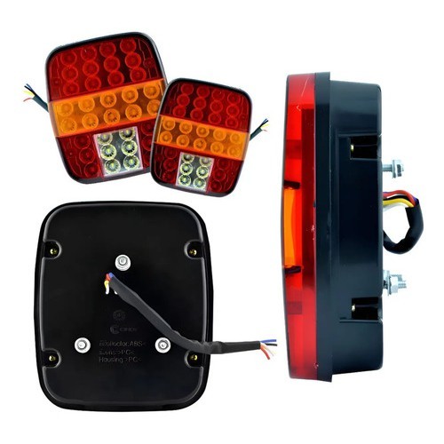 Par Lanterna Traseira Marmita Led Caminhão Ford Cargo Vw Ambos Lados Vermelho