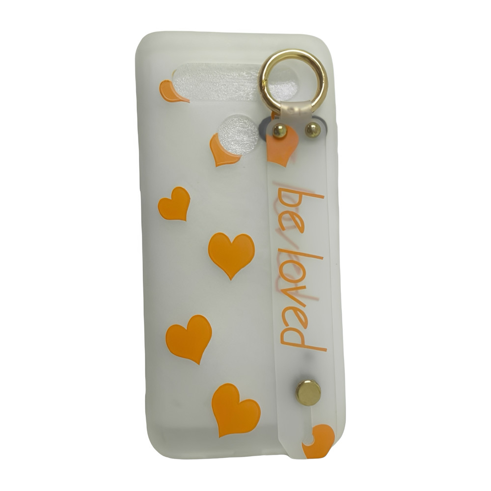 Capa capinha protetora LG K51s coração laranja