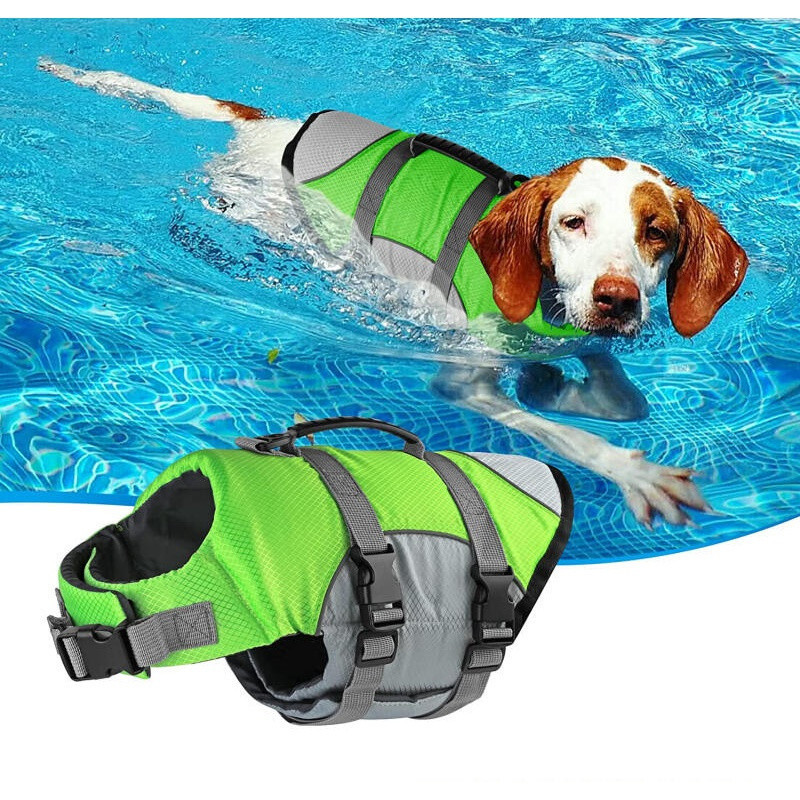 Colete Salva-Vidas Refletivo Esportivo Para Cães Ajustável Flutuante Cachorro Fato De Banho Todos Os De Estimação