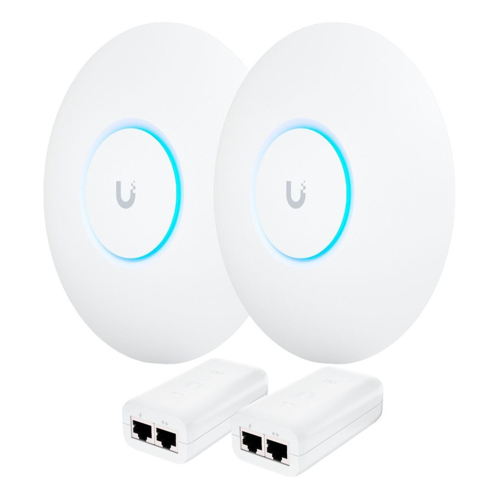 Access Point Ubiquiti Unifi U6+ Plus + Fonte Poe Kit C\ 2uni