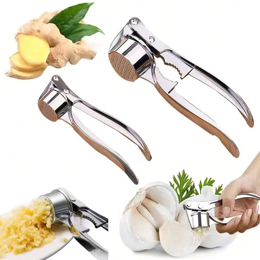Espremedor de Alho Profissional em Aço Inoxidável – Triturador Manual Multifuncional para Alho, Gengibre e Temperos