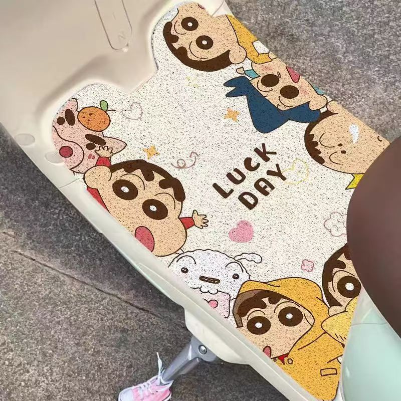 Tapete para veículo elétrico com desenho animado, resistente à sujeira e de limpar, tapete com laços de arame, rem