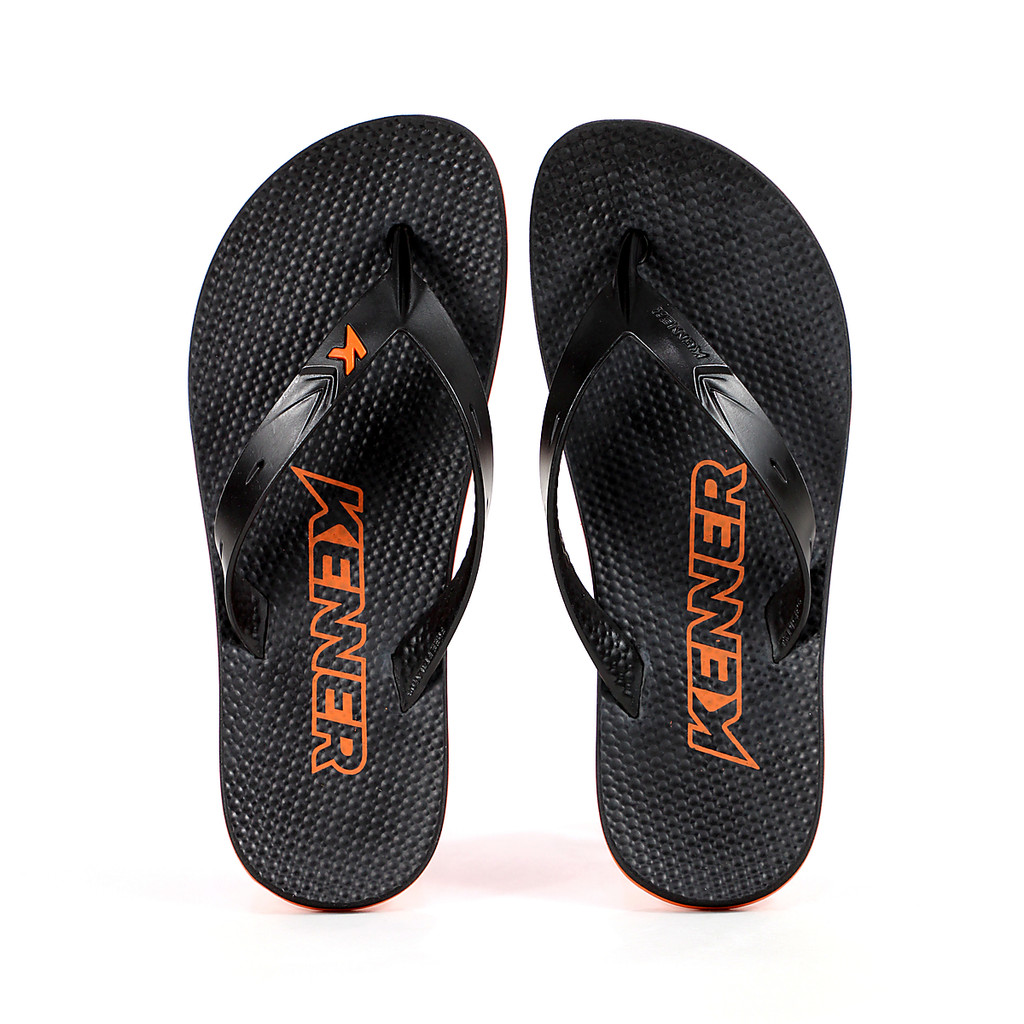 Chinelo Kenner New Summer Preto e Laranja - Juvenil