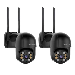 Kit 2 Câmera de Segurança IP Wi-fi Preto Externa Infravermelho Full HD - com ICSee