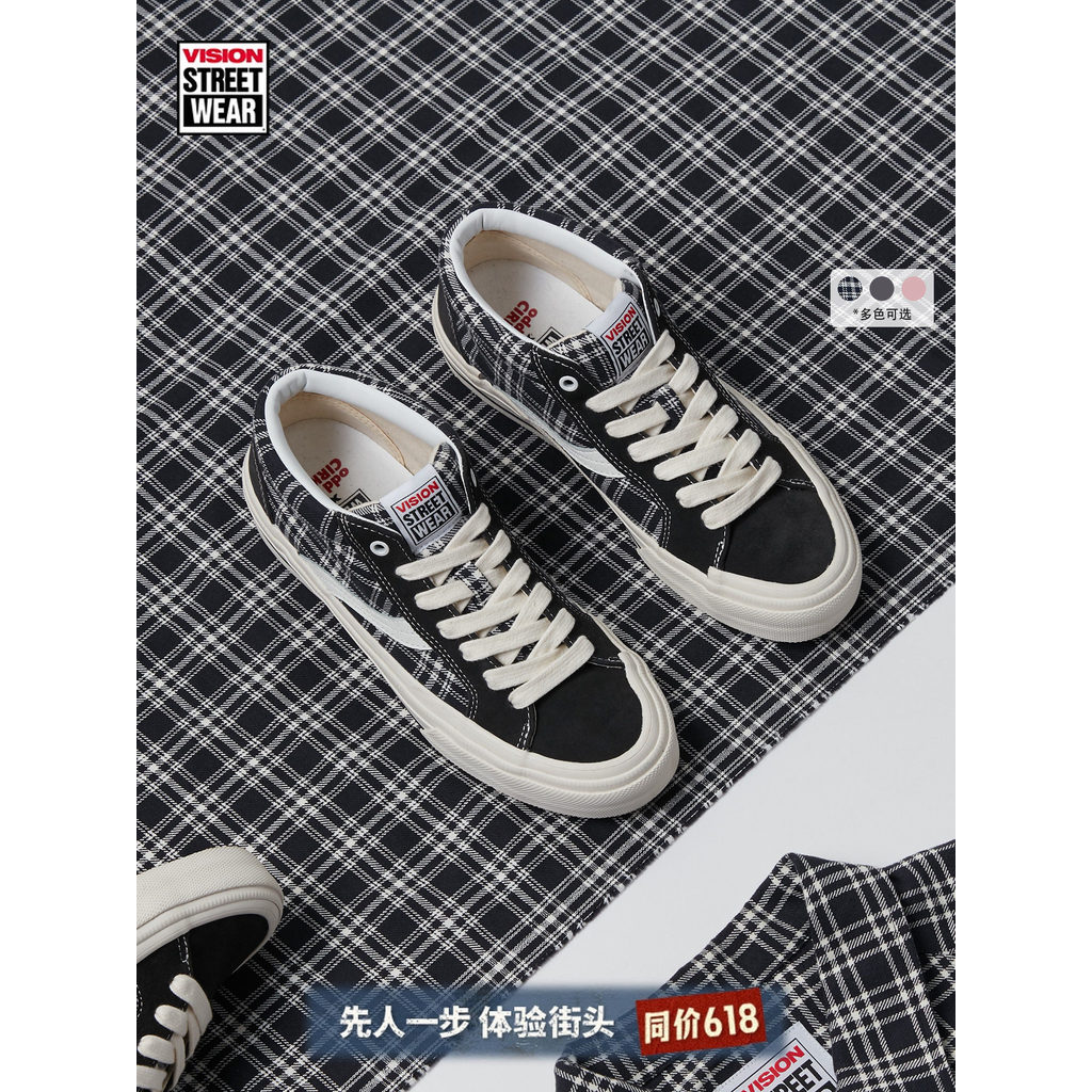 VISION X ODD ASTLEY PRO Sapatos de lona de camurça de cano médio Tênis casuais da moda em 3 cores disponíveis