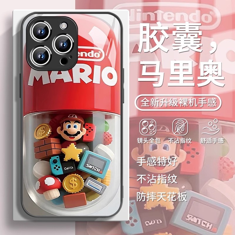 Cápsula Mario Adequado para vivoiqooz10 Capa de telefone iqooz6 Novo estilo turbo Premium z5 Feminino z9 Cartoon Anime z