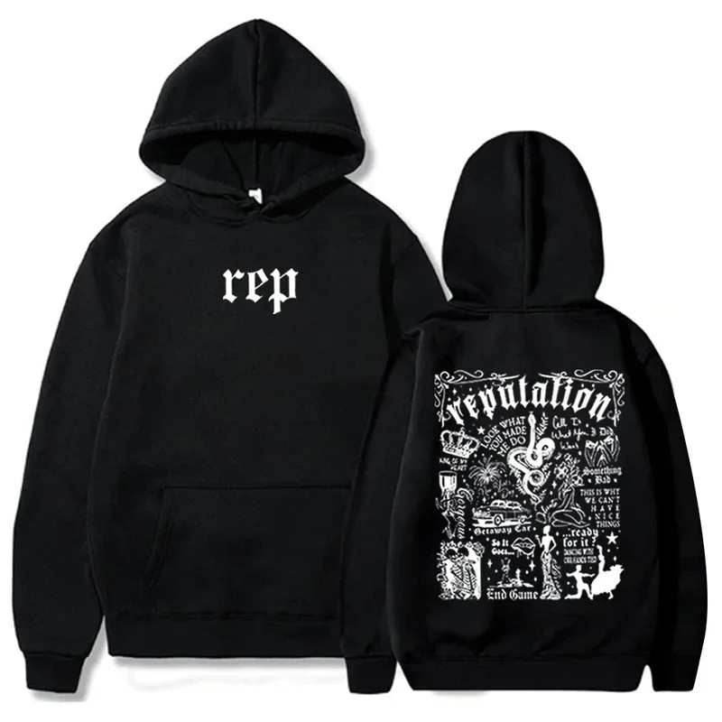 Taylor Reputation Hoodie Pop Music Hoodie Taylor Music Sweatshirt Music Lovers Gift Swift Pullover Tops Streetwear Men W