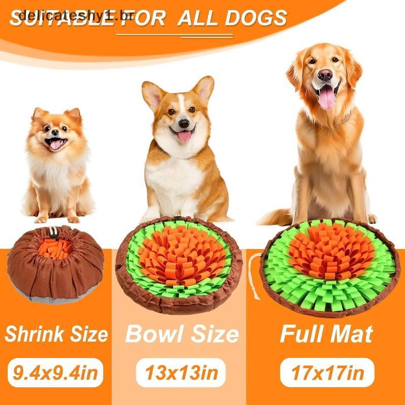 DELIC Pet Snuffle Mat Para Cães , Jogo De Alimentação Interativo Tédio , Incentiva Habilidades Naturais De Forrageamento