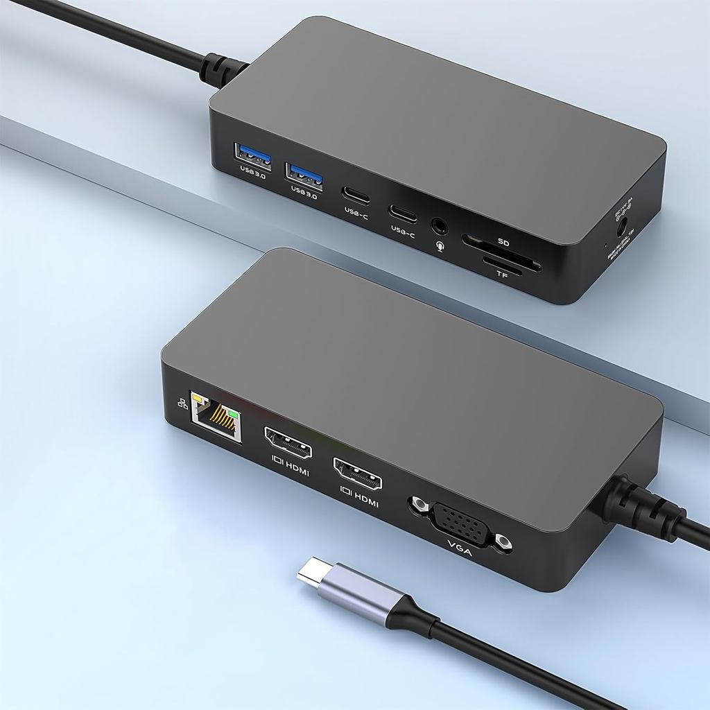 Novo Dock Thunderbolt 4 para Surface com Suporte a Três Monitores 4K HDMI*2+VGA,