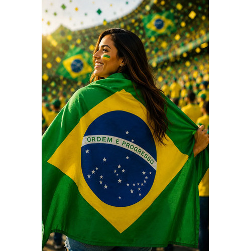 Bandeira Do Brasil Copa Do Mundo Torcedor 90x150 Decoração Bandeira Do Brasil
