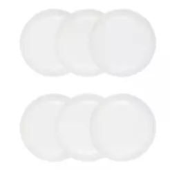 Jogo de 6 Pratos Fundos 22 Cm Oxford Friss White