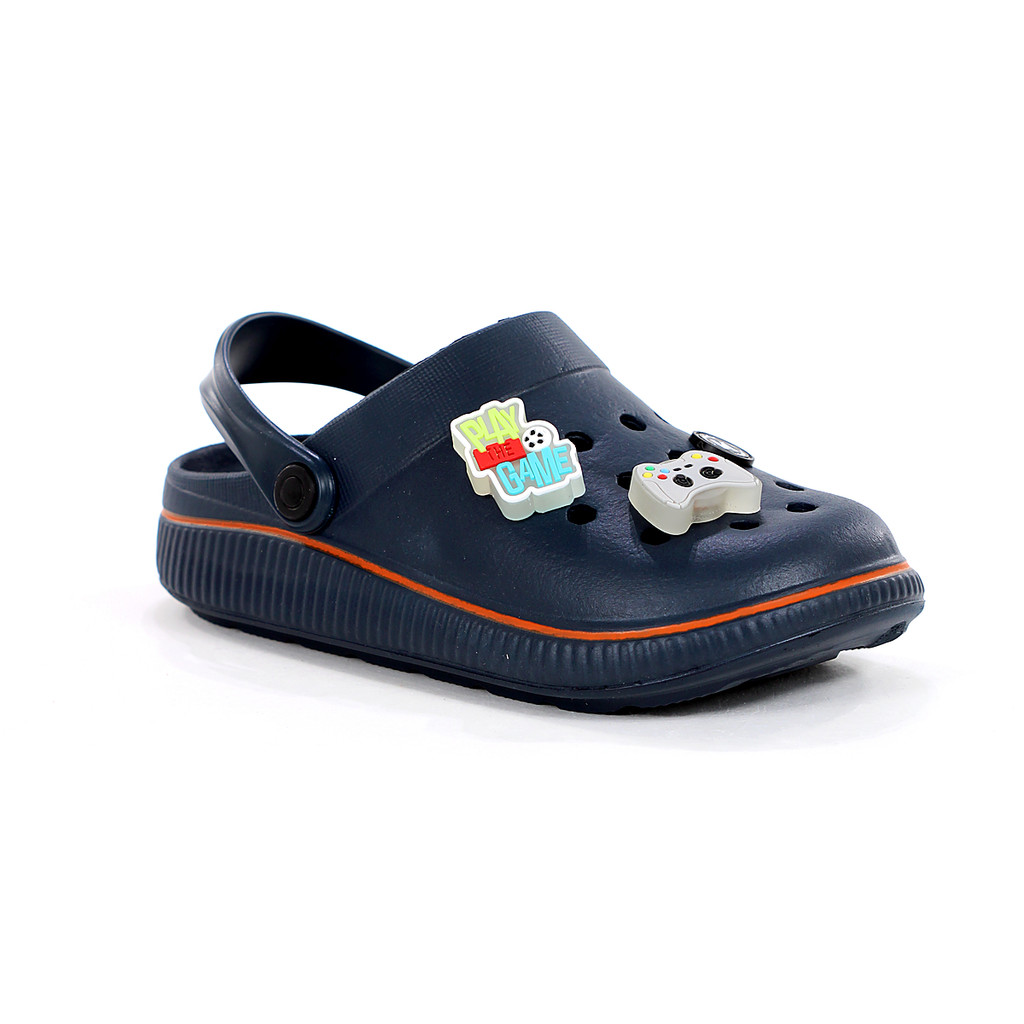 Sandália Babuche Molekinho Clog Luzes Azul Marinho - Infantil