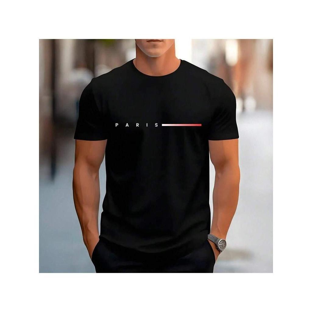 Camiseta Masculina Paris Basica Casual 100% Algodão Confortavel Linha Premium COD032