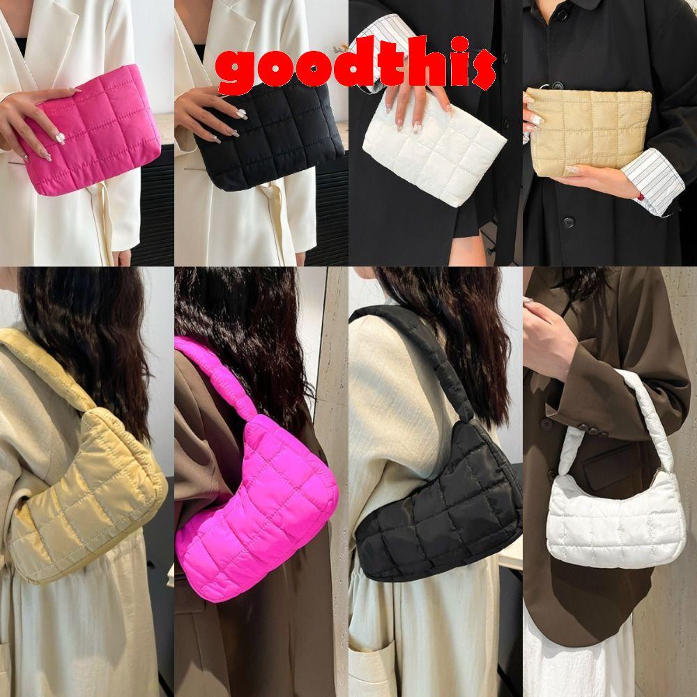 GOODTHIS Bolsas De Ombro Femininas , Bolsa Bufante Feita À Mão Especialmente Projetada Quadrada Pequena De Cor Sólida Ou