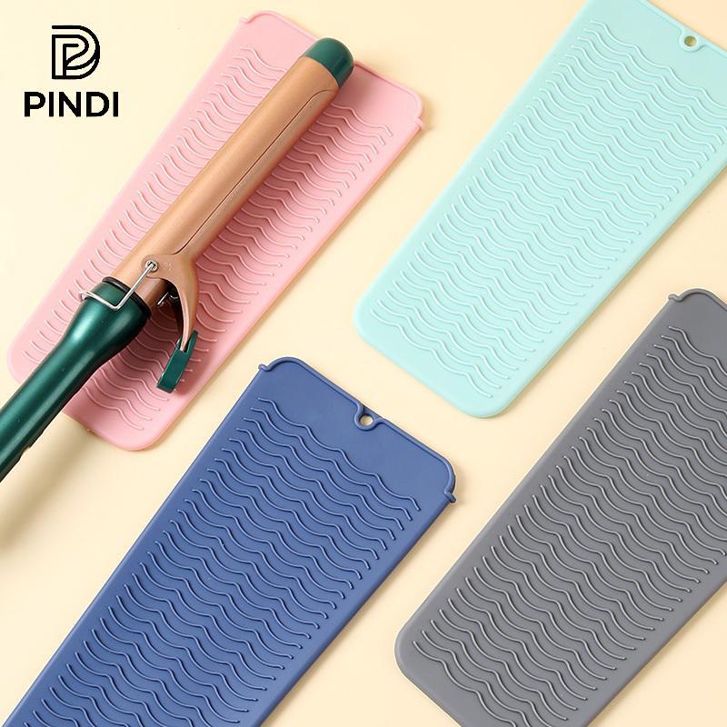 PINDI Silicone Resistente Ao Calor Esteira Bolsa Para Curling Ferro Cabelo Ferramenta De Estilo Profissional Anti-Esteir