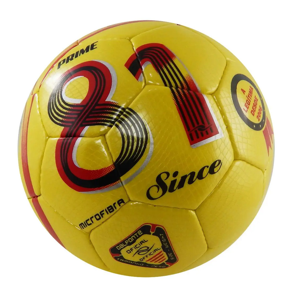 BOLA 81 FUTSAL QUADRA SALÃO COSTURADA A MÃO 32G DALPONTE 81 PRIME  AMARELA