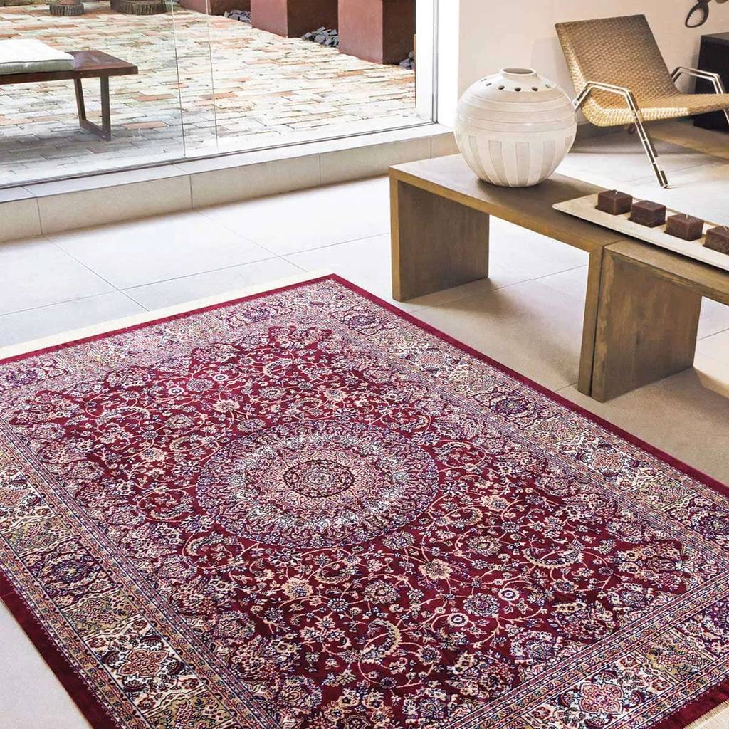 Tapete Belga Sala Quarto Persa 2,00x1,40 Turco Indiano Luxo Jolitex Ternille Clássico Franja Indiano
