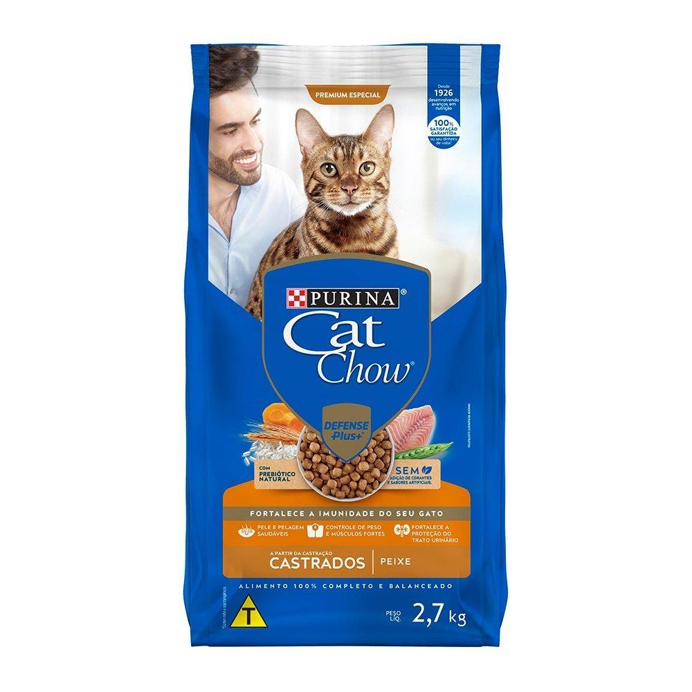 Ração Purina Cat Chow para Gatos Castrados Peixe 2,7kg