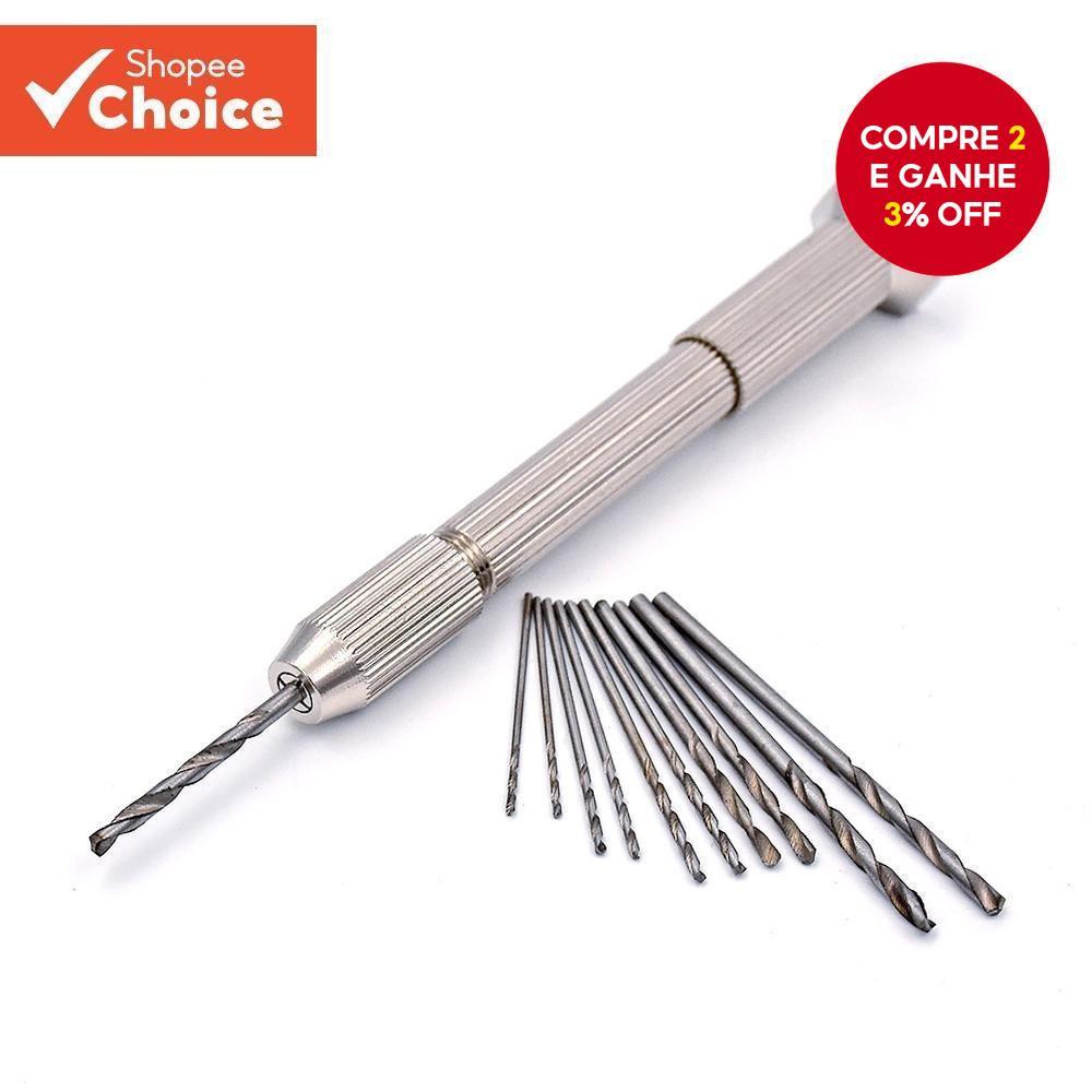 Um Conjunto De Broca Manual Com Kit , Torcida De Liga De Alumínio Para Artesanato DIY , Nogueira Âmbar E Furo Que Faz 0.