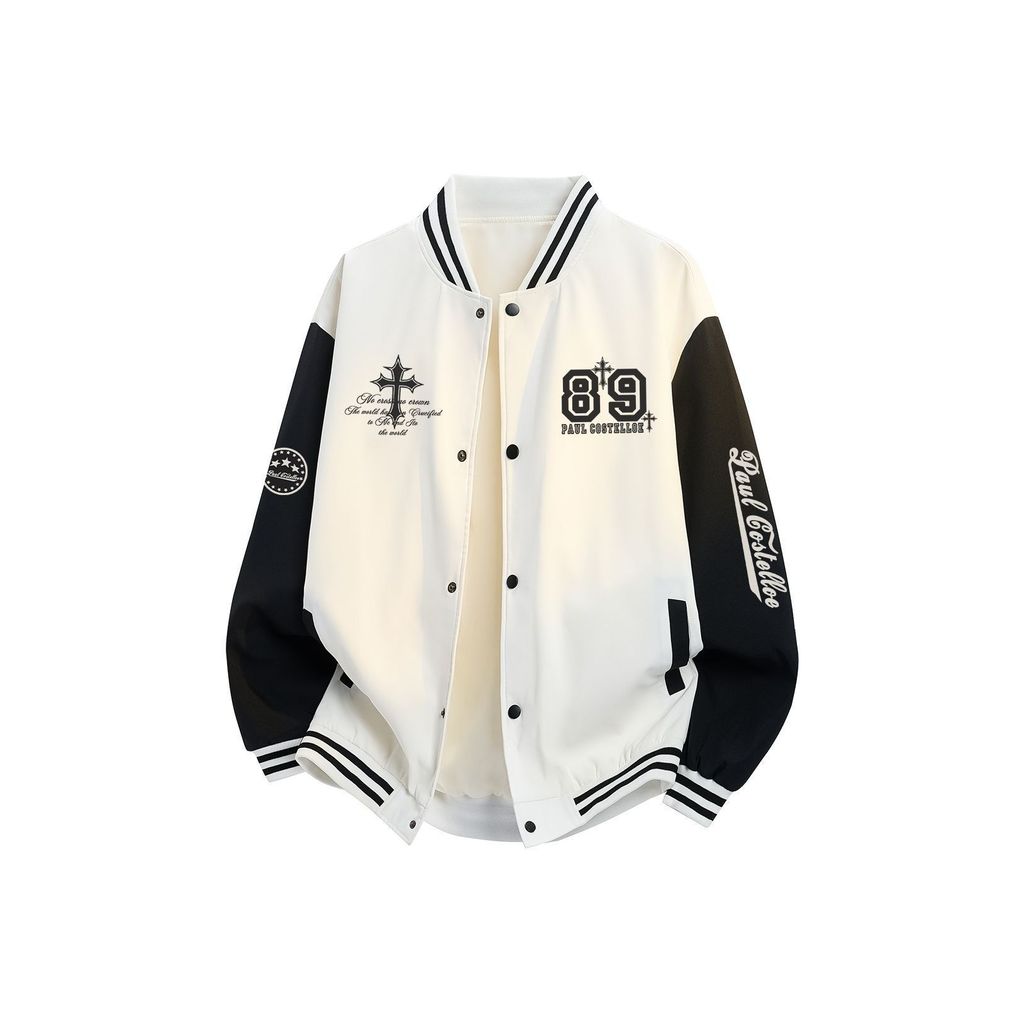 [Estoque pronto] BOBBY ABLEY Impresso Primavera Cardigan Jaqueta Uniforme de Beisebol Jaqueta Casal Link [Venda Quente]