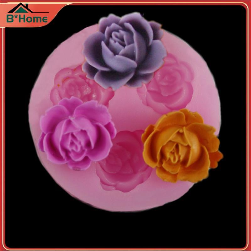 BHTH 3d Rosa Flor silicone fondant Molde Decoração Do Bolo chocolate Açúcar Artesanato De Cozimento ~
