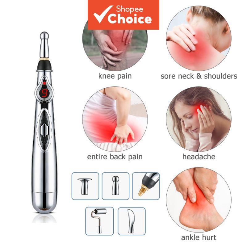 Caneta De Acupuntura Eletrônica Massageador Para Pescoço Perna Facial Meridiano Alívio Da Dor Ferramenta De Rolo De Bele