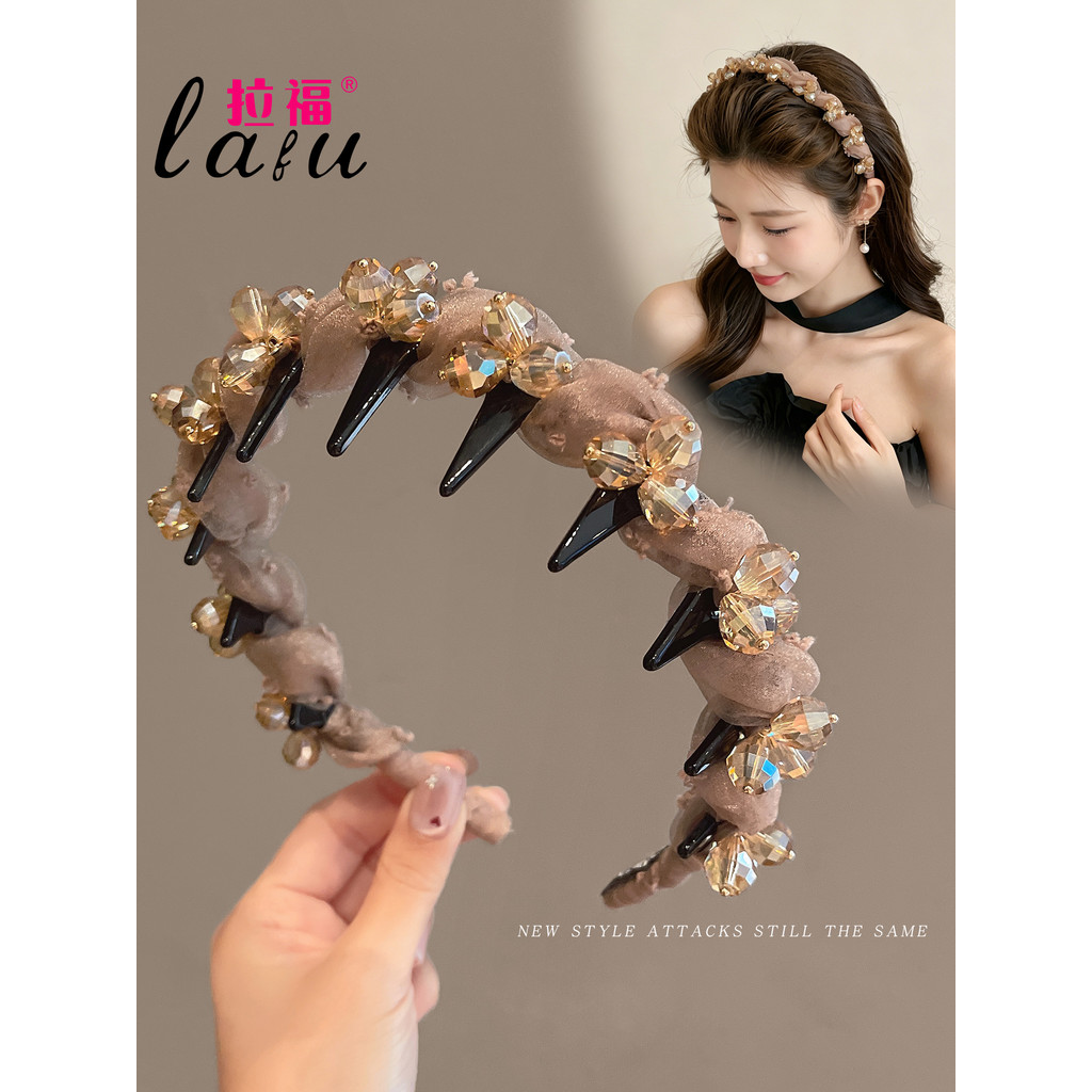 High-End moda pressão Hairpin rosto lavagem bandana Headwear