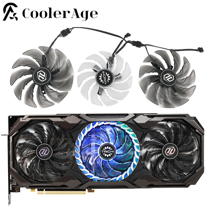 95mm FDC10U12S9-C 85mm FDC10H12S9 RX6800 GPU Ventilador Para ASRock AMD Radeon RX 6800 XT Taichi X De Substituição De Pl