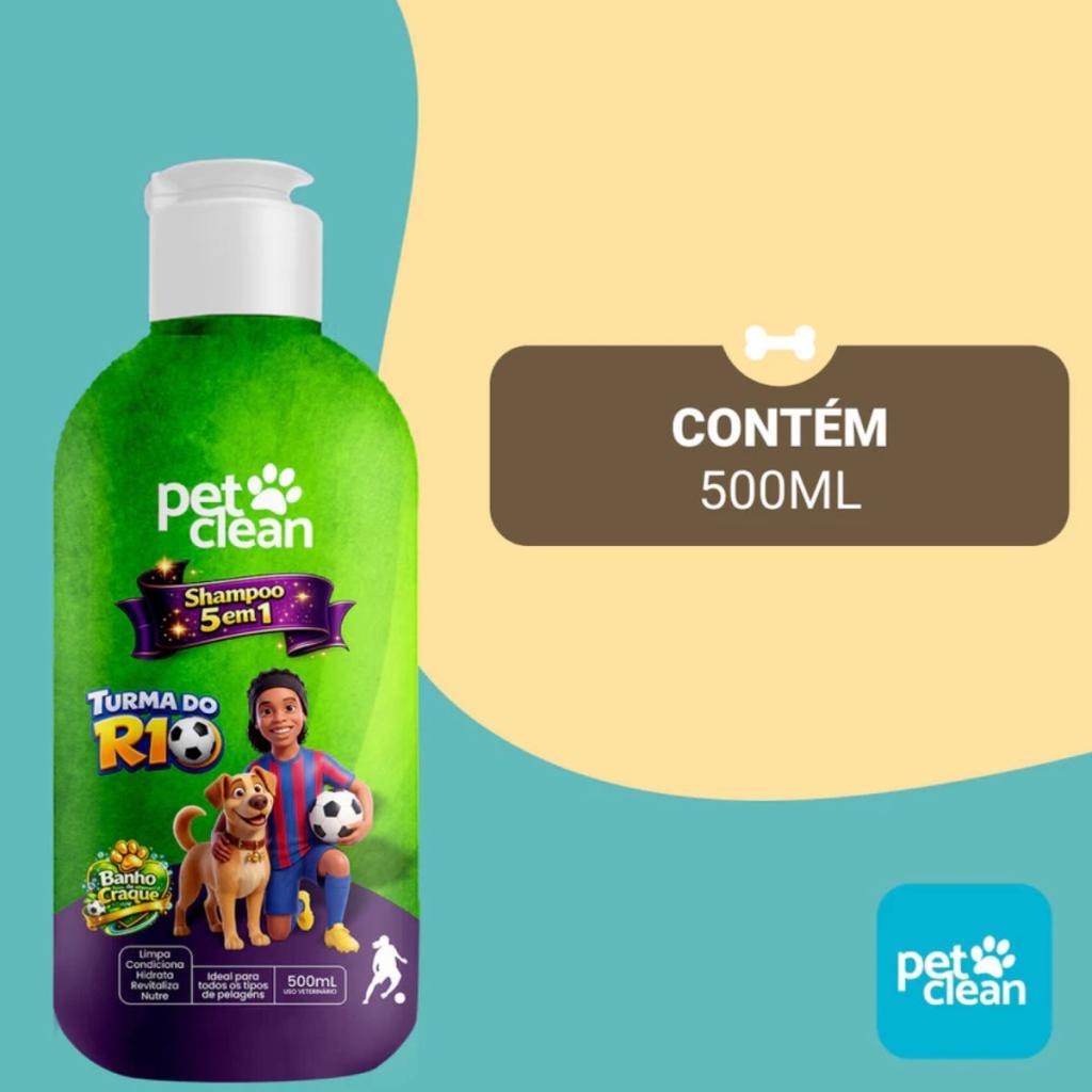 Shampoo Pet Clean 5 em 1 para Cães e Gatos Turma do R10 500ml · foto 2