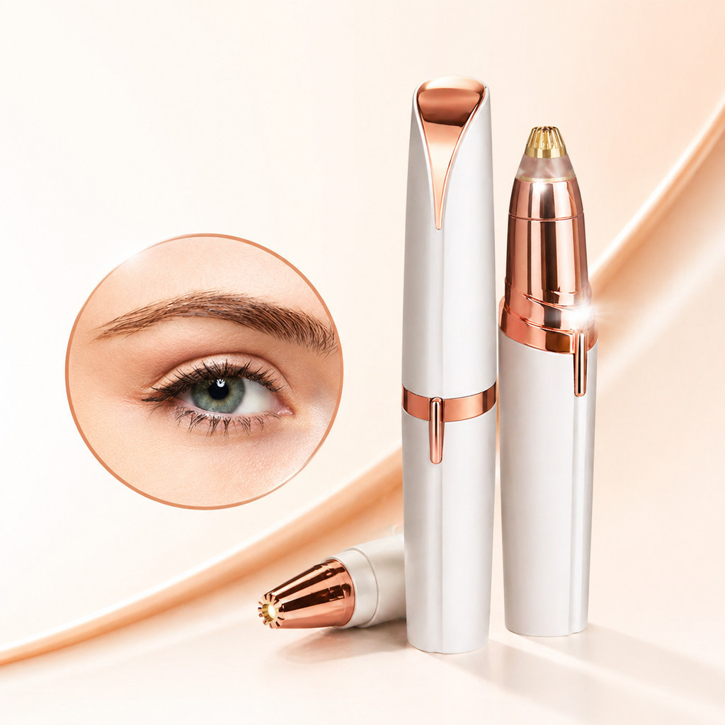 Depilador Elétrico Feminino Caneta Depiladora Sobrancelha Buço Facial USB Recarregável Indolor