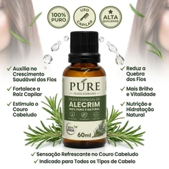 Terapia Capilar Óleo de Coco Alecrim Rícino 60ML