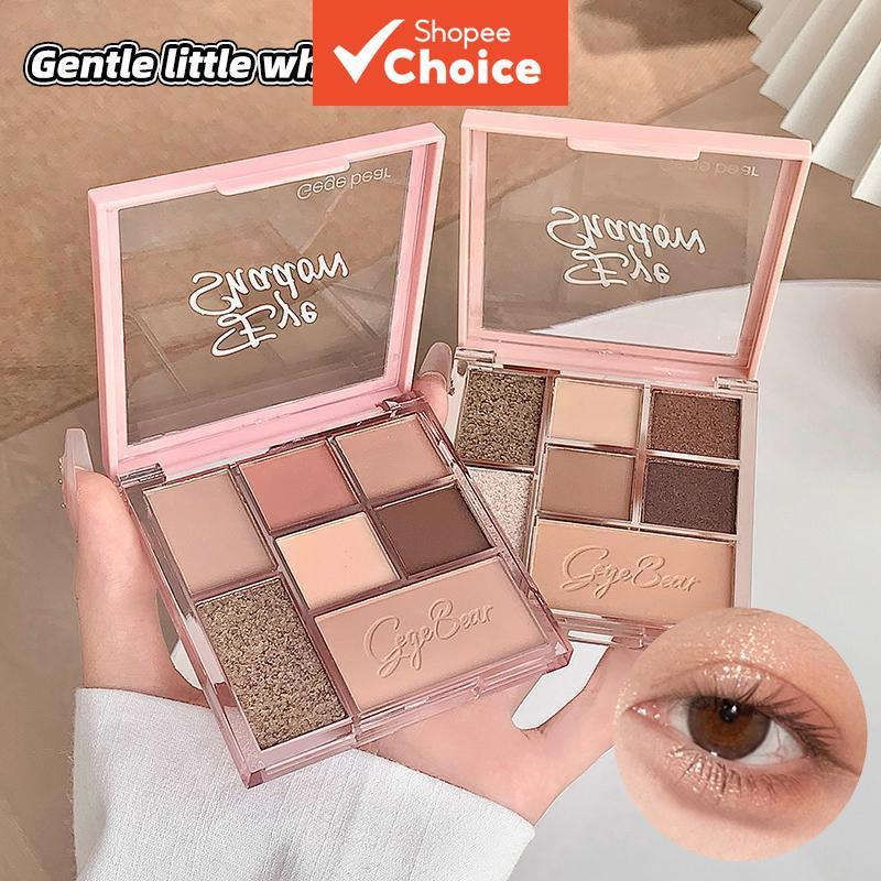 7-Color Multi Paleta - Paleta de sombras Matte, Shimmer & Highlighter para maquiagem de dia a noite