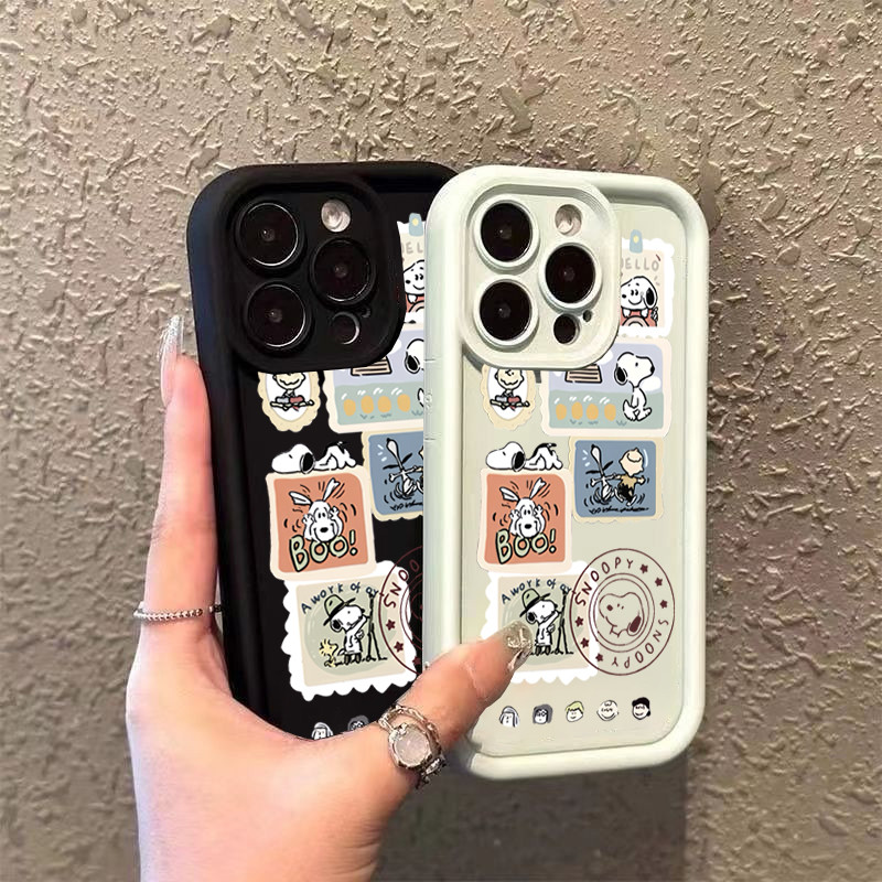 Capa De Telefone Snoopy Fofa Para Samsung Galaxy A17 A07 A14 A25 A54 A56 A36 A26 A24 A14 A15 A12 A16 A34 A55 A54 A32 S22