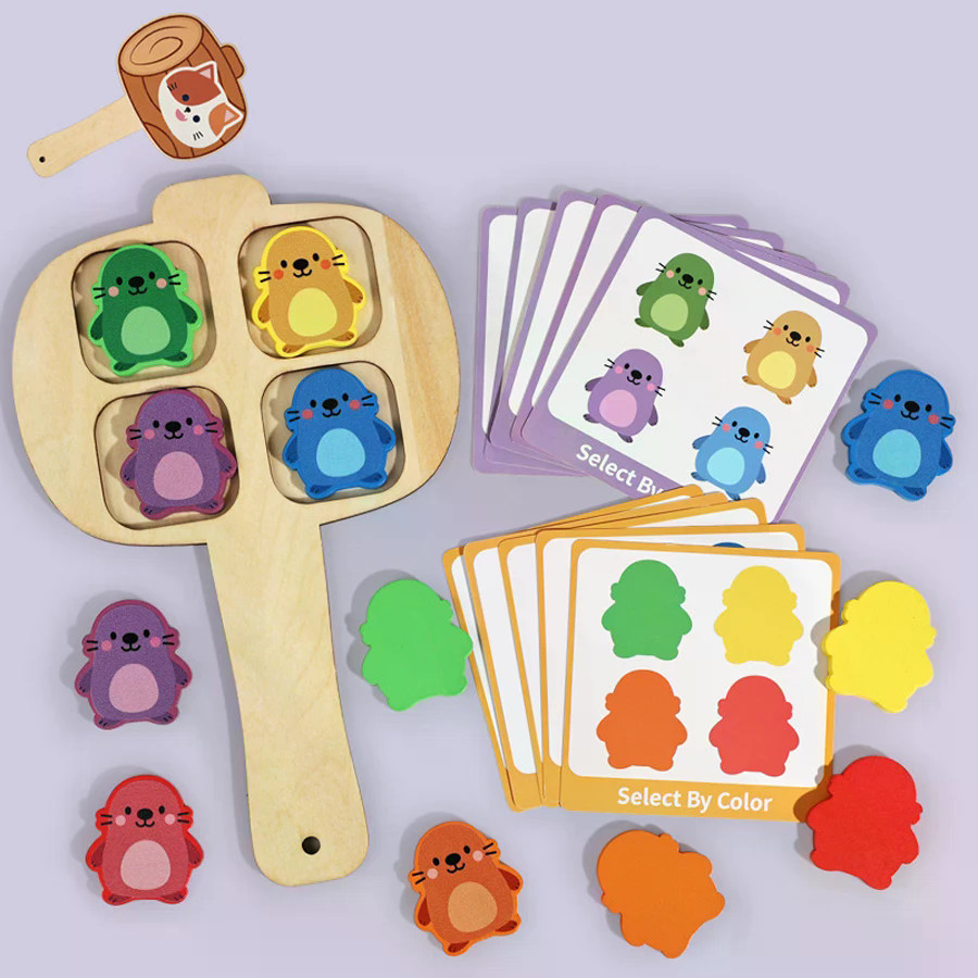 Bug De Madeira Swat Jogo De Correspondência De Cores Crianças Montessori Animal Classificação Motor Fino Educacional Bri