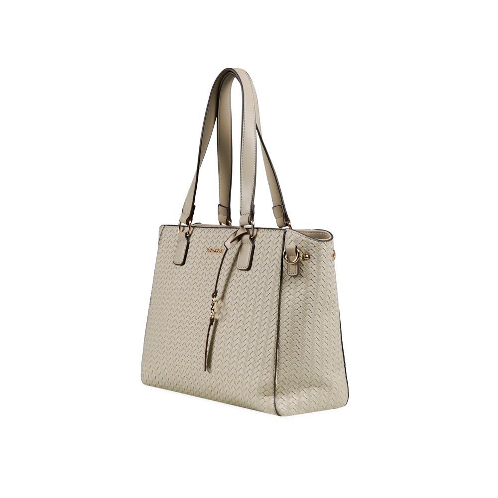 Bolsa de Ombro Feminina Com Alça Longa New Tressê Bege · foto 2
