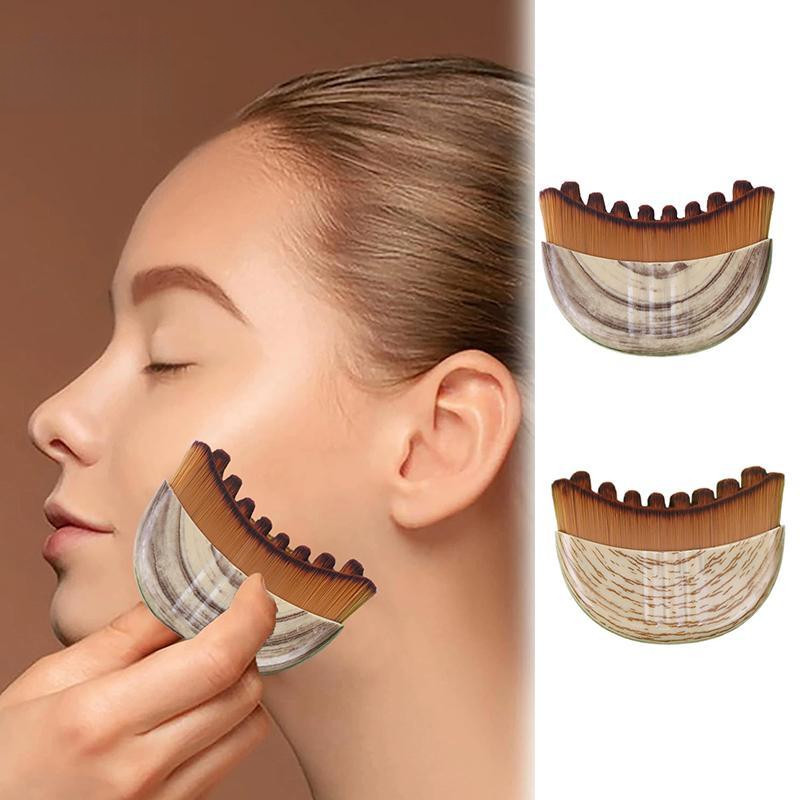 EMCH > Escova portátil para modelagem linfática facial, multifuncional, reduz o inchaço, escova de drenagem linfática