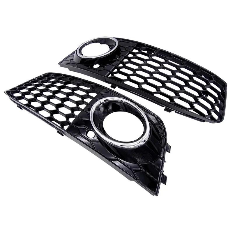 Grade De Cobertura Da Luz De Nevoeiro Do Carro Para Audi 2009-12 A4 B8 RS4 Auto Amortecedor Dianteiro Lâmpada Honeycomb