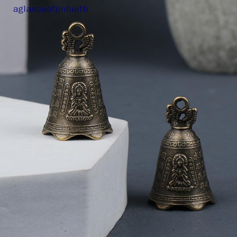 [aglanceofjinhui] 2 Peças Retrô Mini Escultura De Bronze Orar Buda Feng Shui Sino Casa Jardim Decorativo Sinos De Vento
