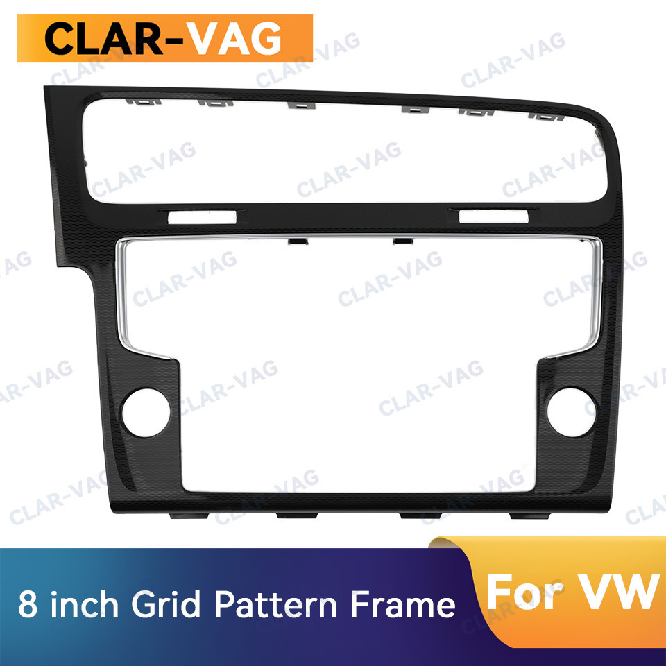OEM 8 Polegadas Piano Preto Grade Padrão MIB Placa De Painel De Rádio Moldura Decorativa Para VW Golf 7 7.5 MK7 MK7.5 Te