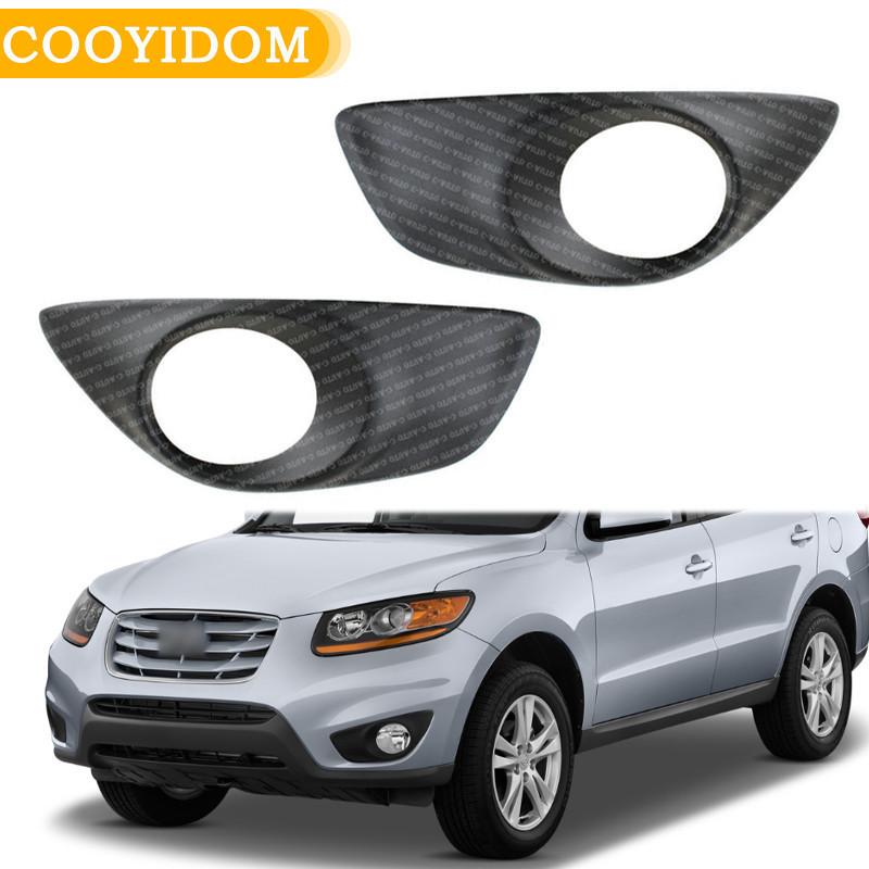 Lâmina Do Spoiler Da Lâmpada De Nevoeiro Carro Para Hyundai Santa Fe 2009 2010 2011 2012 2013 Guarnição Capa Protetora A