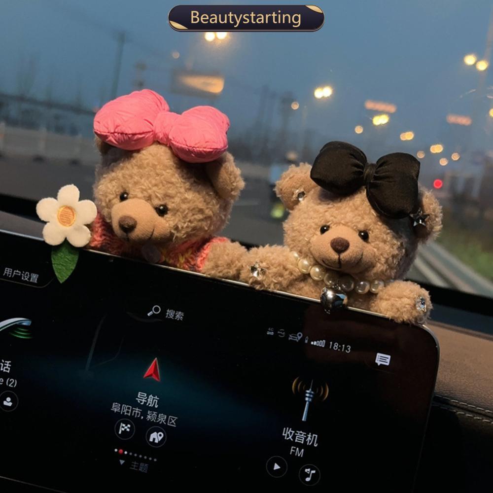BEAUTYSTARTING Enfeites De Painel Interior De Carro Urso De Pelúcia Para Decoração De Console Central Acessórios Automot