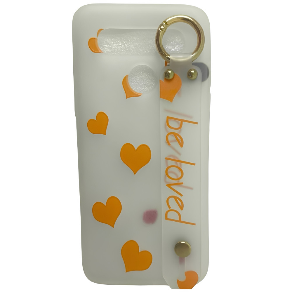 Capa capinha protetora LG K41s coração laranja