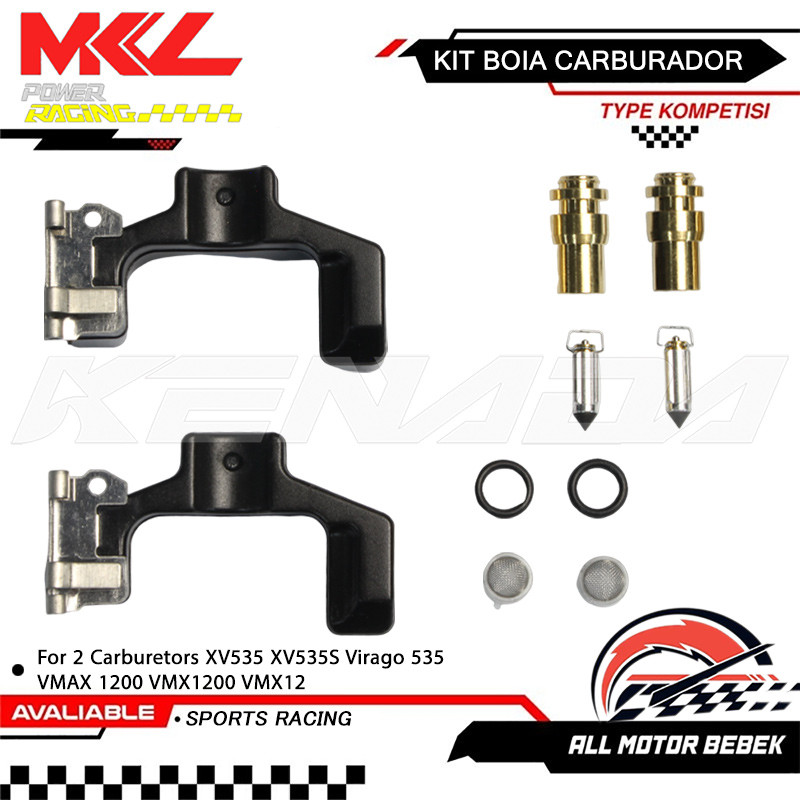 Kit Reparo Boia Carburador Para Virago 535 (XV535/XV535S) VMAX 1200 (VMX12) Para 2 Carburadores Encaixe Perfeito