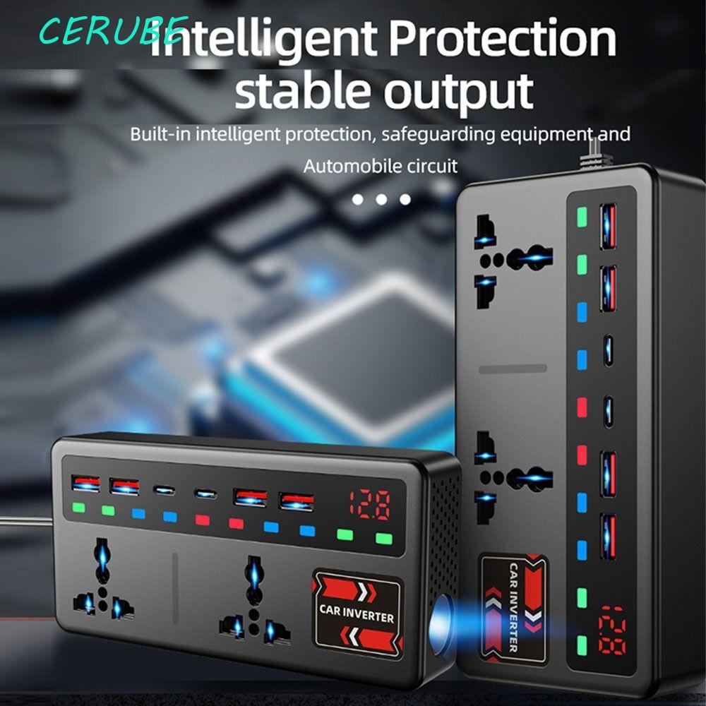 Adaptador De Energia Do Inversor Carro CERUBE , Conversor Multi Carregador Soquete 200W Para , De Veículo Tipo C